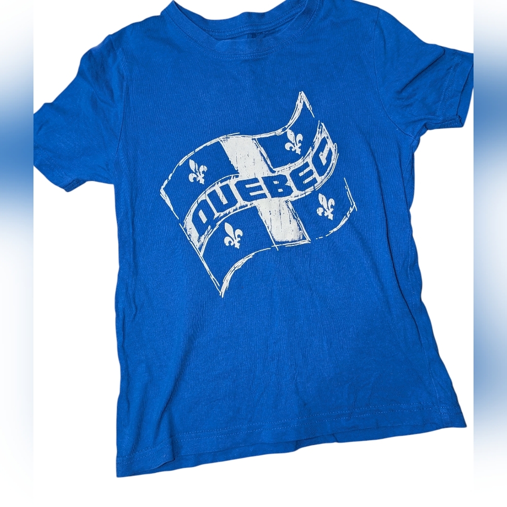 🌞4/20$ Blue Kids Quebec Flag T-Shirt